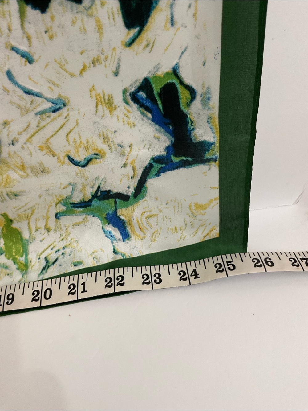 Green Floral Fashion Scarf Square - Picture 7 of 7